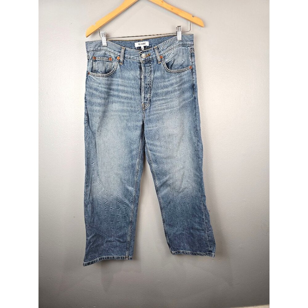 Re/Done Jeans Women's 27 High Rise 90's Boyfriend Baggy Fit Light Wash Vintage
